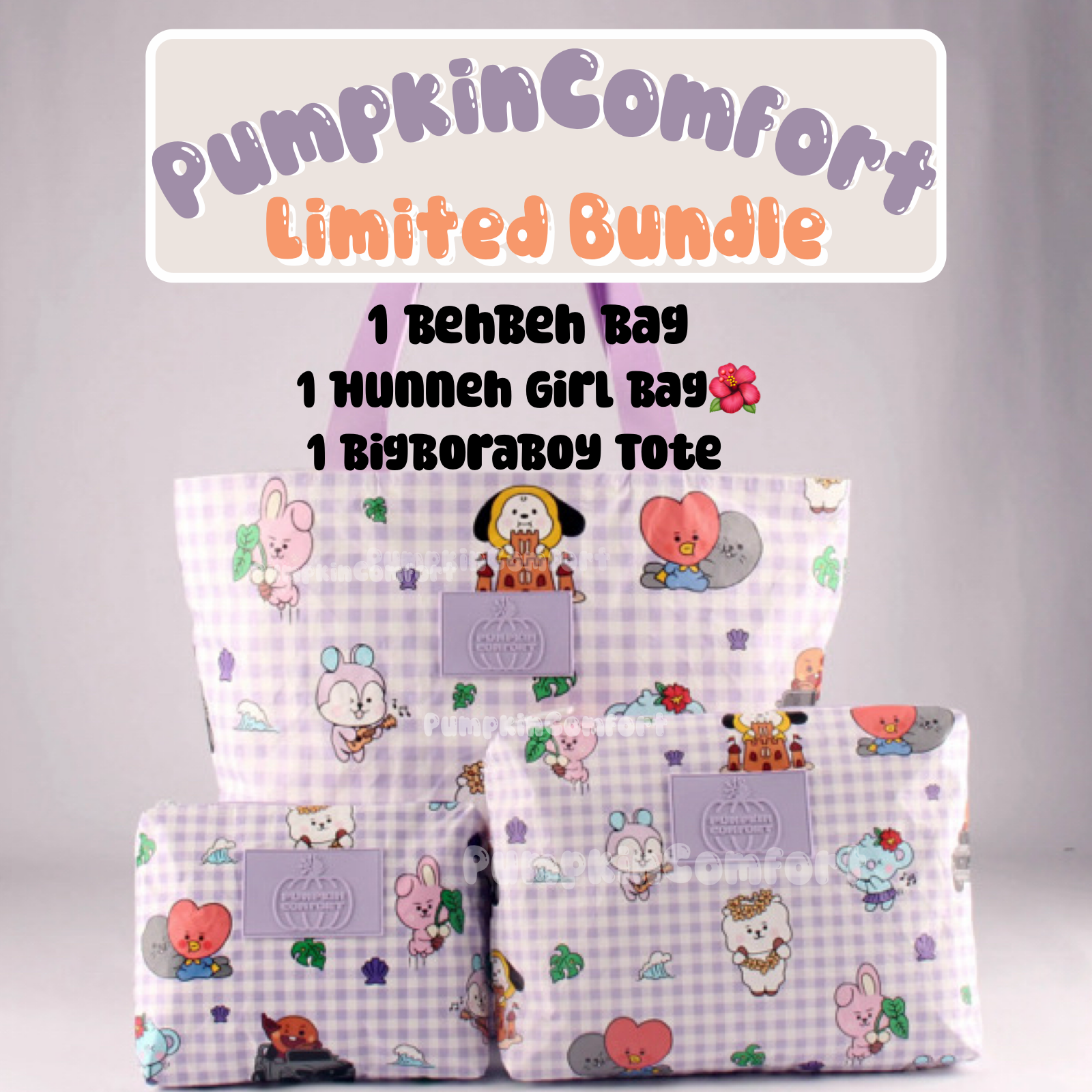 Water Resistant Bag Bundle inspired by BTS